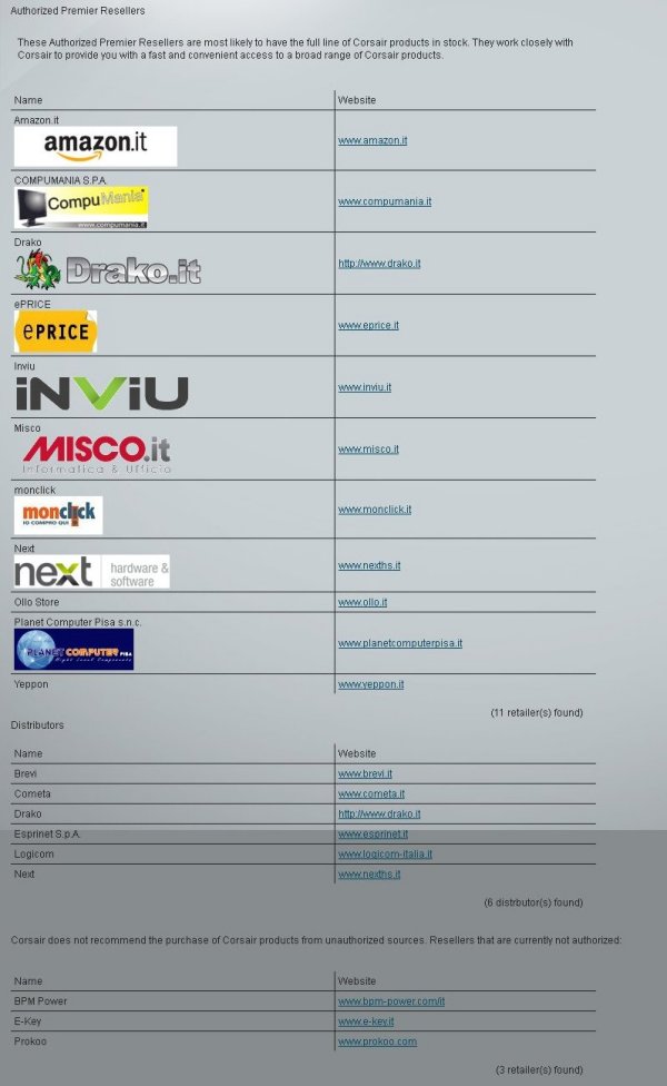 corsair_lista_rivenditori_distributori_ufficiali_italia