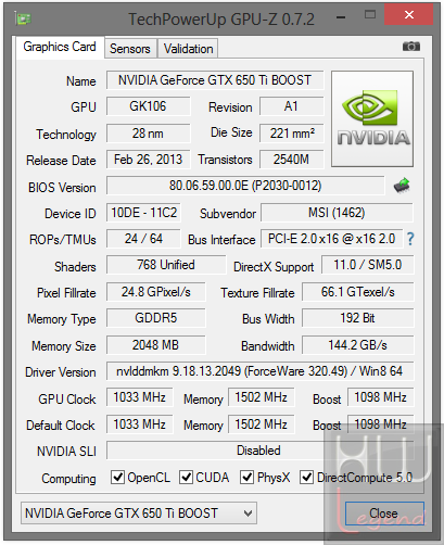 049-MSI-gtx650-ti-boost-gaming-screen-gpuz-default