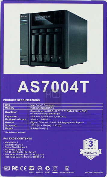 asustor_as7004t_confezione_etichetta