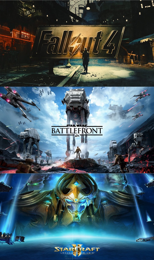 Fallout_4_Star_Wars_Battlefront_e_StarCraft_II_Legacy_of_the_Void