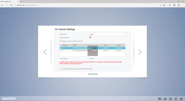 ASUSTOR_AS1002T_-_Prima_configurazione_-_8