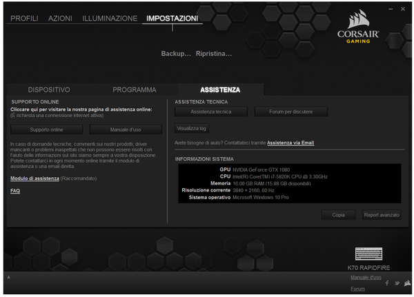 072-corsair-k70-rapidfire-screen-corsair-utility-engine-impostazioni-assistenza