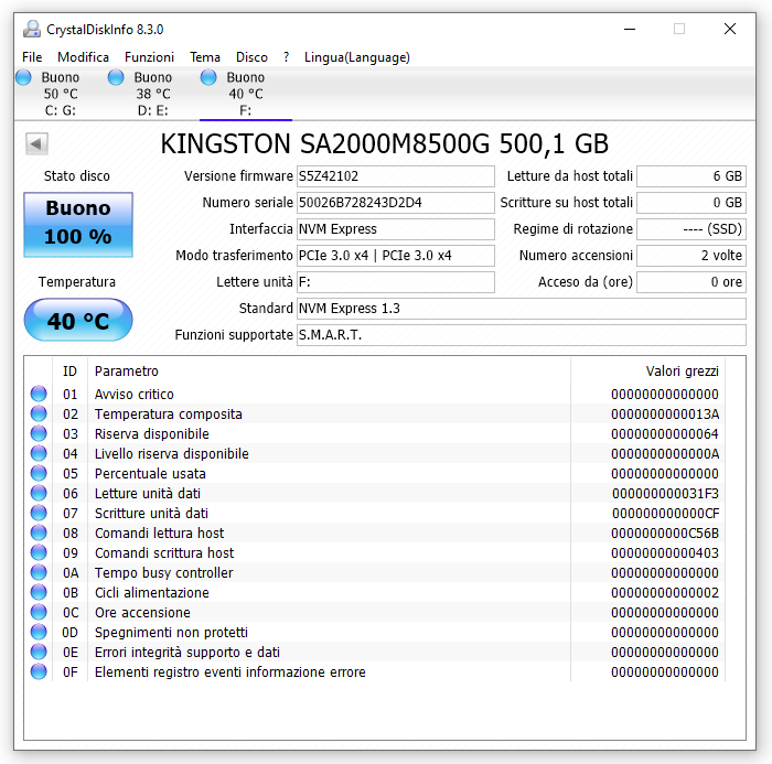 Kingston - ssd interne - a2000 - 500go - m.2 (sa2000m8/500g