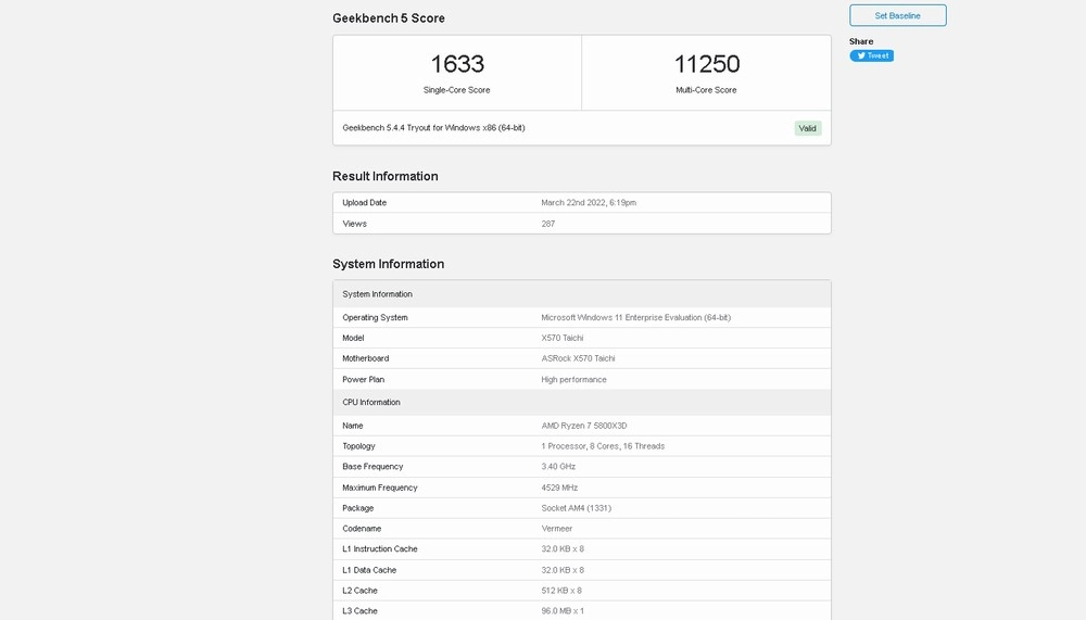Amd ryzen 7 online 5800x geekbench